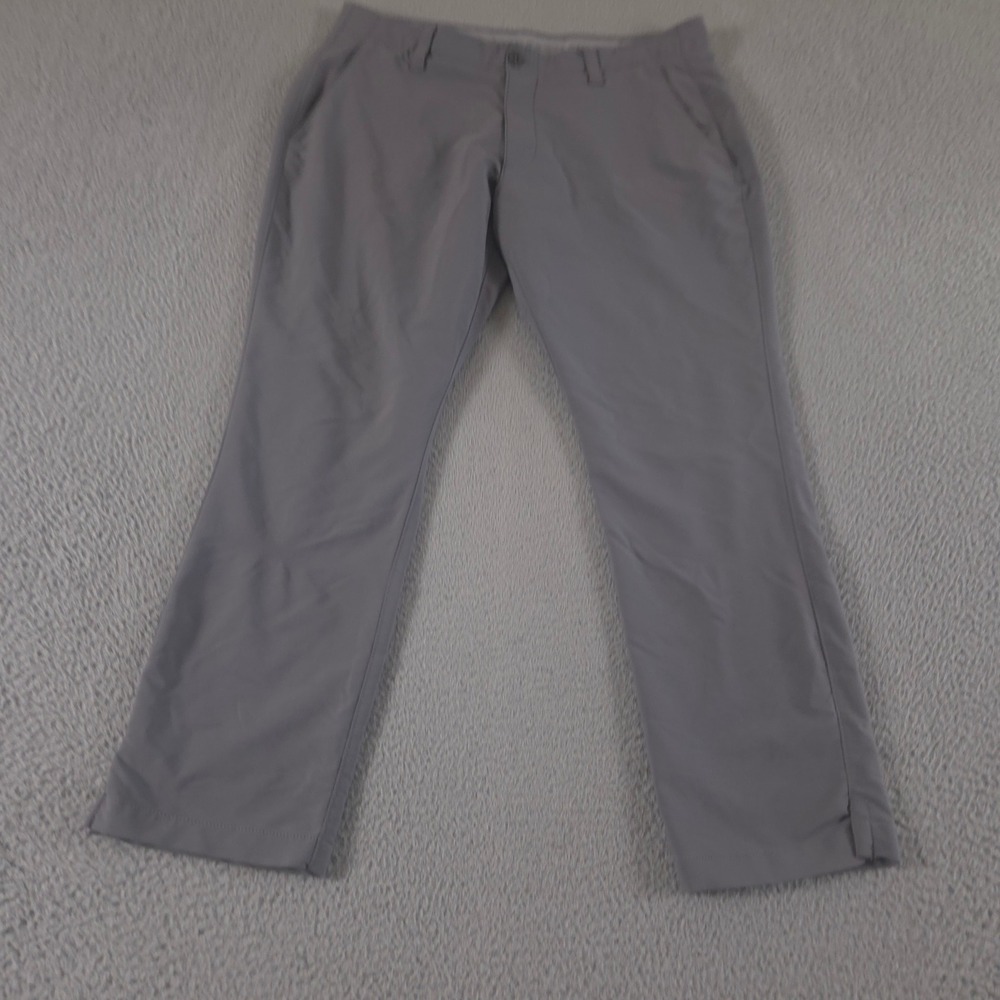 Under Armour Pants Mens 36x30 Gray Tapered Leg Match Play Performance Stretch